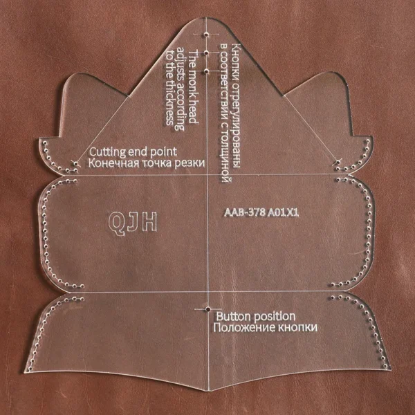 DIY Handmade Leather Goods Glasses Case Mirror Bag Glasses Bag Acrylic Template Version Drawing Grid Pattern Template - Image 4