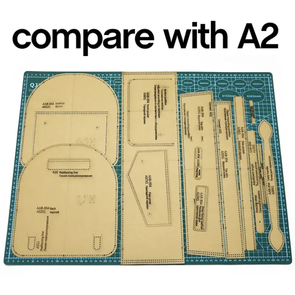 QJH Tool DIY Handmade Leather Goods Acrylic/Kraft Paper Template For Women's Backpacks DIY Bag Pattern Acrylic Mold Template - Image 4