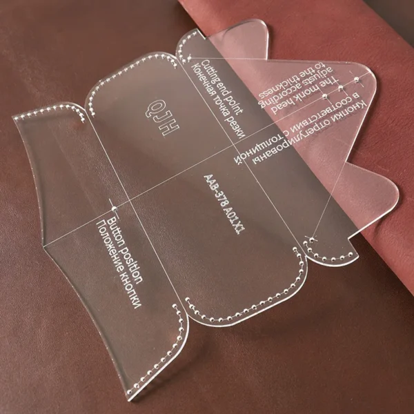 DIY Handmade Leather Goods Glasses Case Mirror Bag Glasses Bag Acrylic Template Version Drawing Grid Pattern Template - Image 5