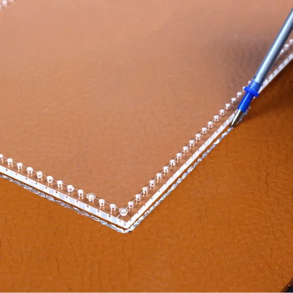 DIY Leather Craft Handmade Leather Goods/Cropped Wallet/ Zippered Wallet Acrylic Pattern Template Stencil - Image 5