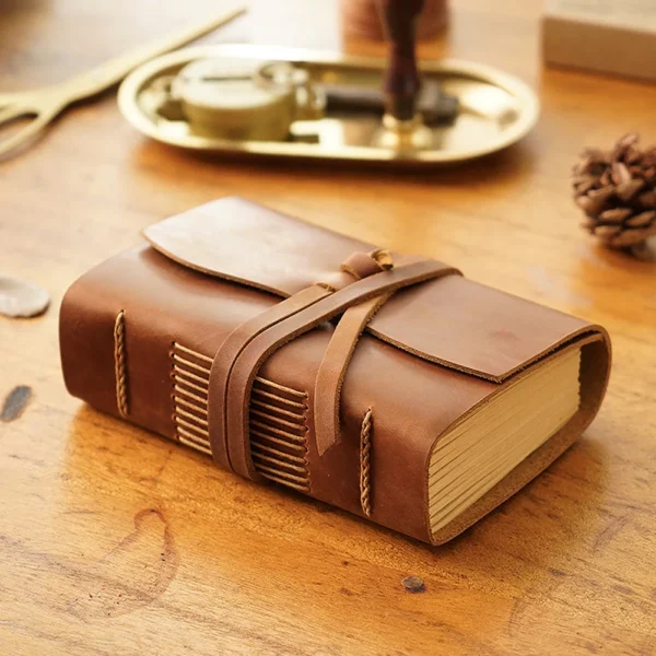 Retro Travel Journal Writing Notebook Diary Leather Bound Notepad Handmade Sketchbook Gift for students Adults Teachers - Image 6