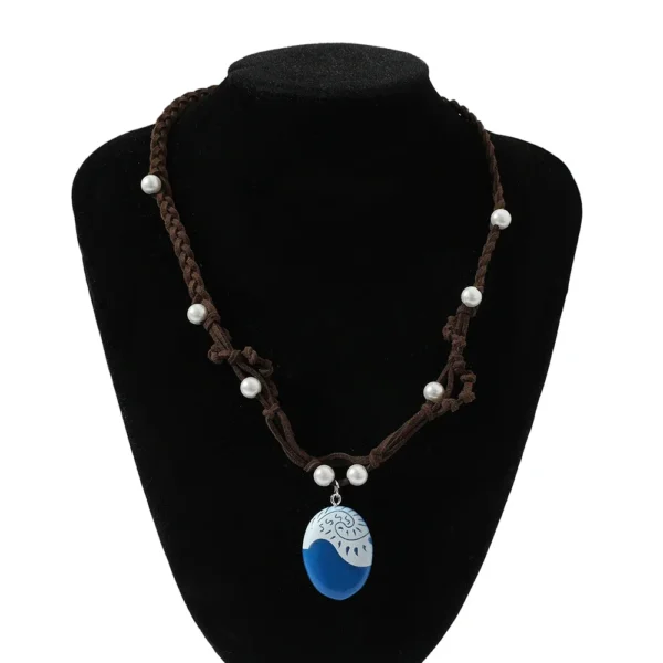 Anime Movie Princess Moana 2 Necklace Cosplay Handmade Braided Leather Rope Necklace for Women Girl Jewelry Prop Accessories - Image 5