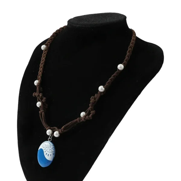 Anime Movie Princess Moana 2 Necklace Cosplay Handmade Braided Leather Rope Necklace for Women Girl Jewelry Prop Accessories - Image 6