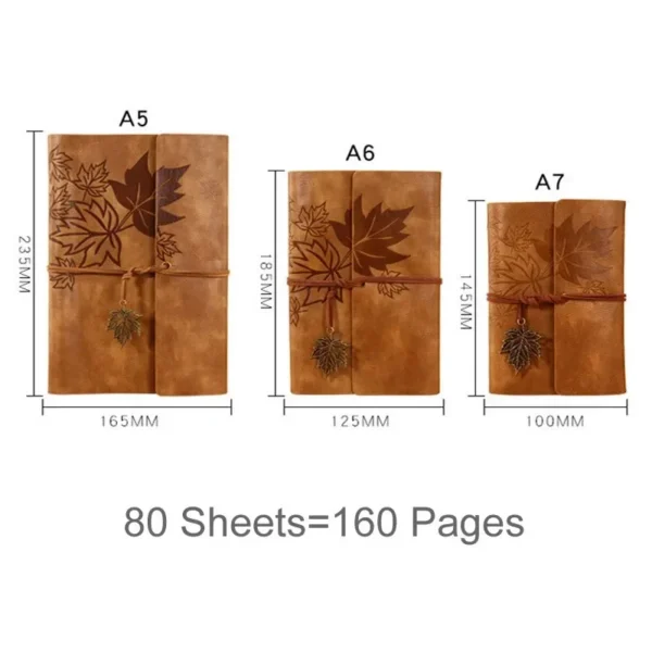 A7/A6/A5 Travelers Vintage Notebook PU Leather Blank Kraft Diary Note Book Journal Sketchbook Stationery School Office Supplies - Image 5