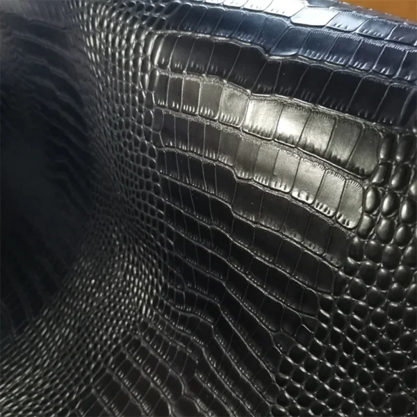 First Layer Black Crocodile Pattern Cowhide Embossed Leather Handmade Diy Goods Leather Shoes Bag Fabric Tela De Cuero - Image 3