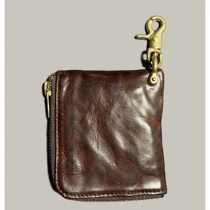 Japanese high-end handmade leather goods first layer cowhide small hanging bag retro genuine leather change bag card bag