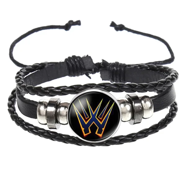 Deadpool Marvel Hero Luminous Cowhide Bracelet Handmade Braided Beads Student Leather Wristband Fine Jewelry & Accessories New - Image 4